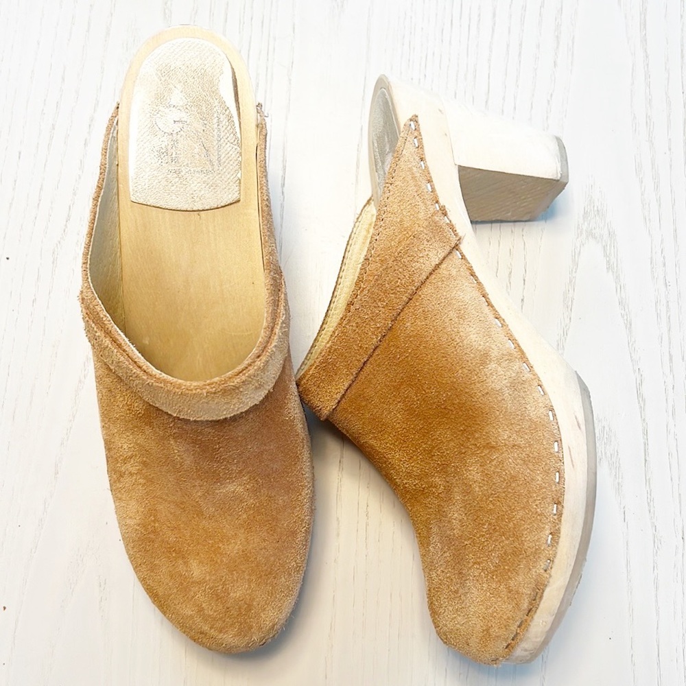 Maguba of Sweden Stockholm Clog Mules Cognac Tan size 40 / 10